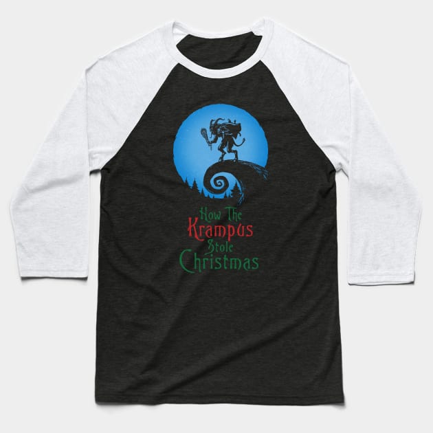 Krampus Baseball T-Shirt by SunsetSurf